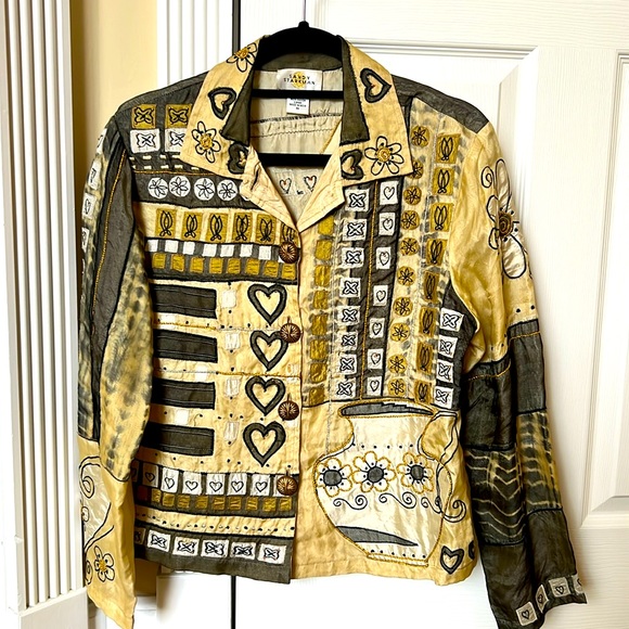 Sandy Starkman 100% silk jacket - Picture 1 of 3